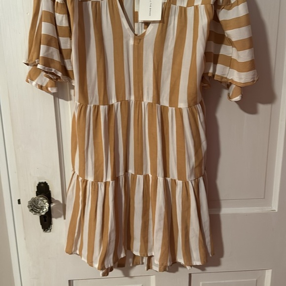 COPY - Faithful The Brand Anthropologie NWT Midi Dress Size 4/Small Tan/White S… - Picture 5 of 13